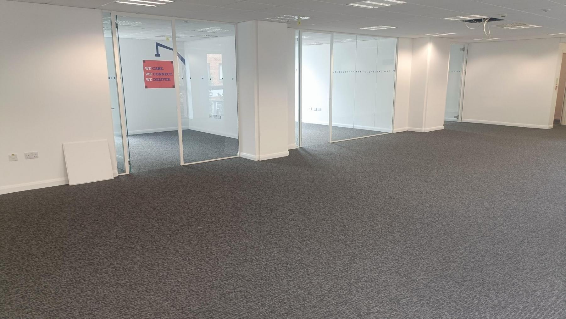 Carpet tile project completed for Woodlands Transport Carpet tiles installed to office in Chelmsford